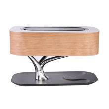 Mesun Modern Tree LED Bedside Table Lamp with Speaker and Wireless charger With Touch Switch